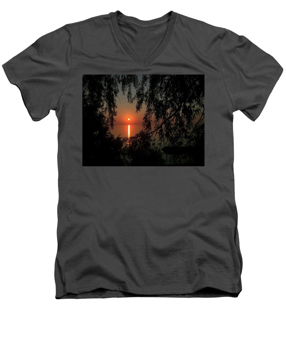 Lake Men's V-Neck T-Shirt featuring the photograph Veil by Terri Hart-Ellis