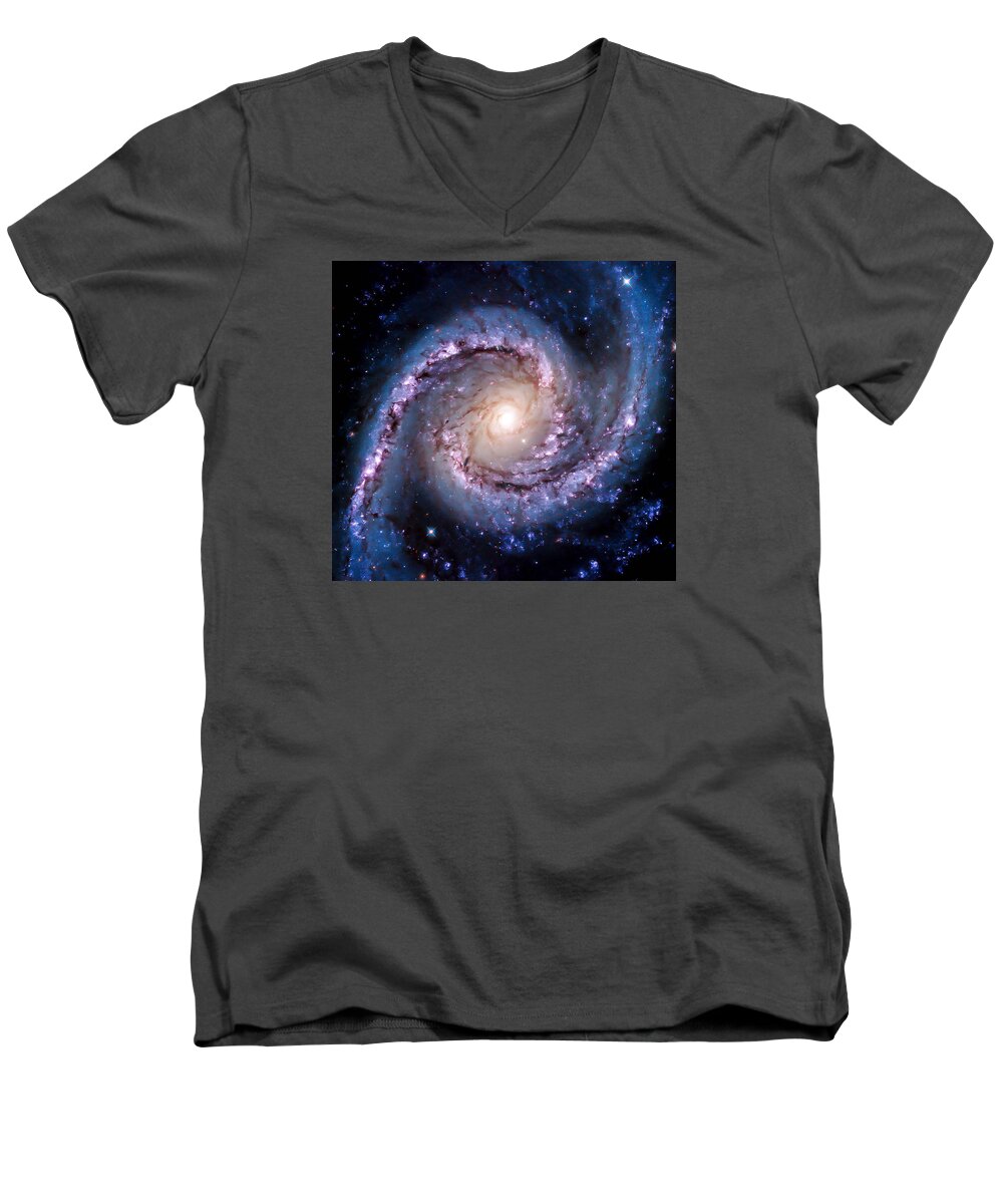Space Men's V-Neck T-Shirt featuring the photograph View from Hubble by Britten Adams