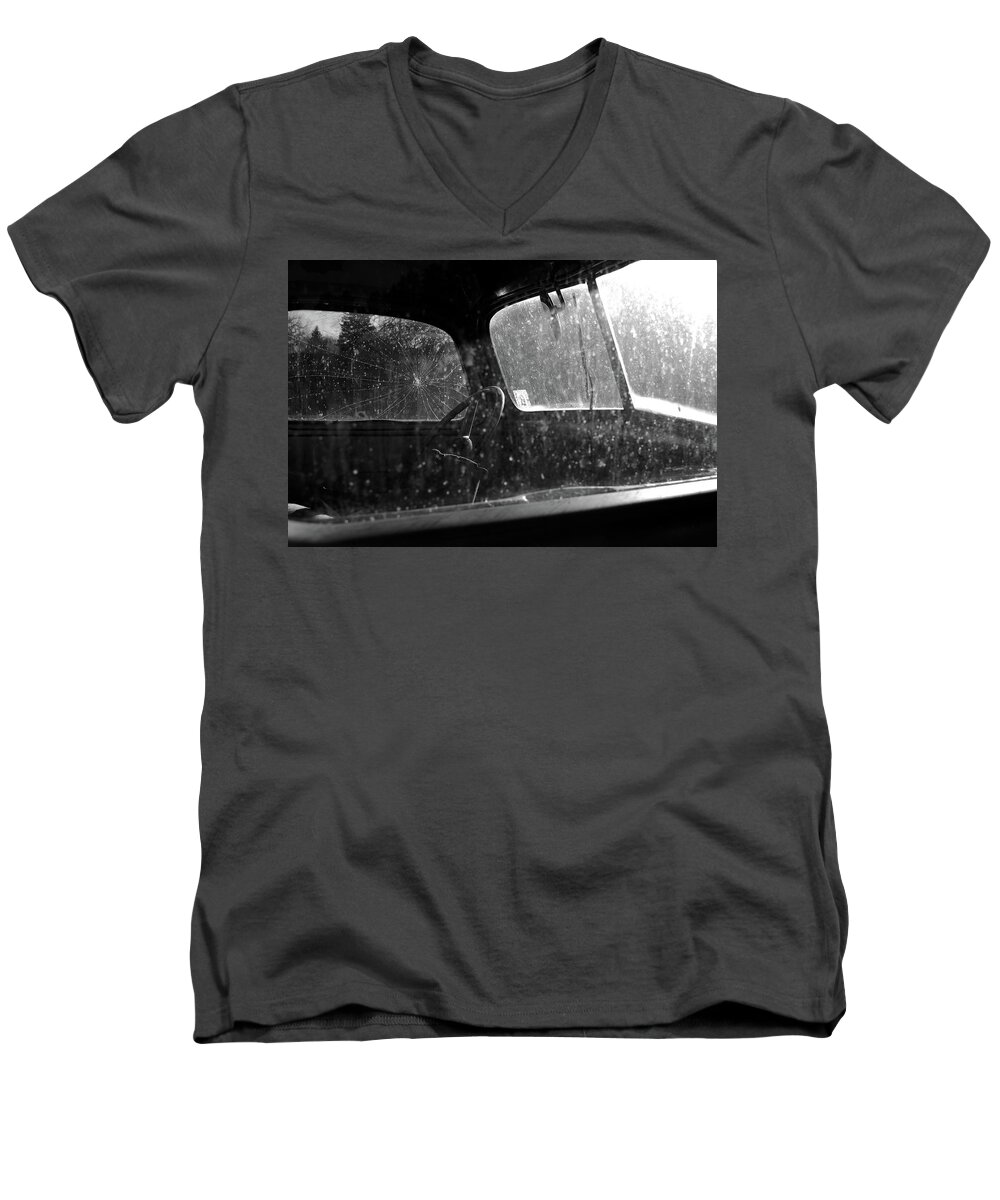 Old Truck Men's V-Neck T-Shirt featuring the photograph Vintage View by Amee Cave