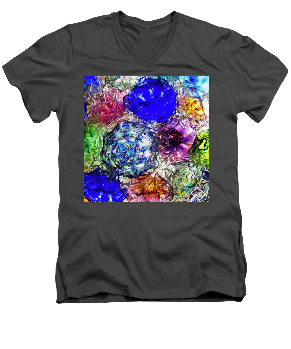 Vitreous Flora Men's V-Neck T-Shirt featuring the photograph Vitreous Flora by Gary Holmes