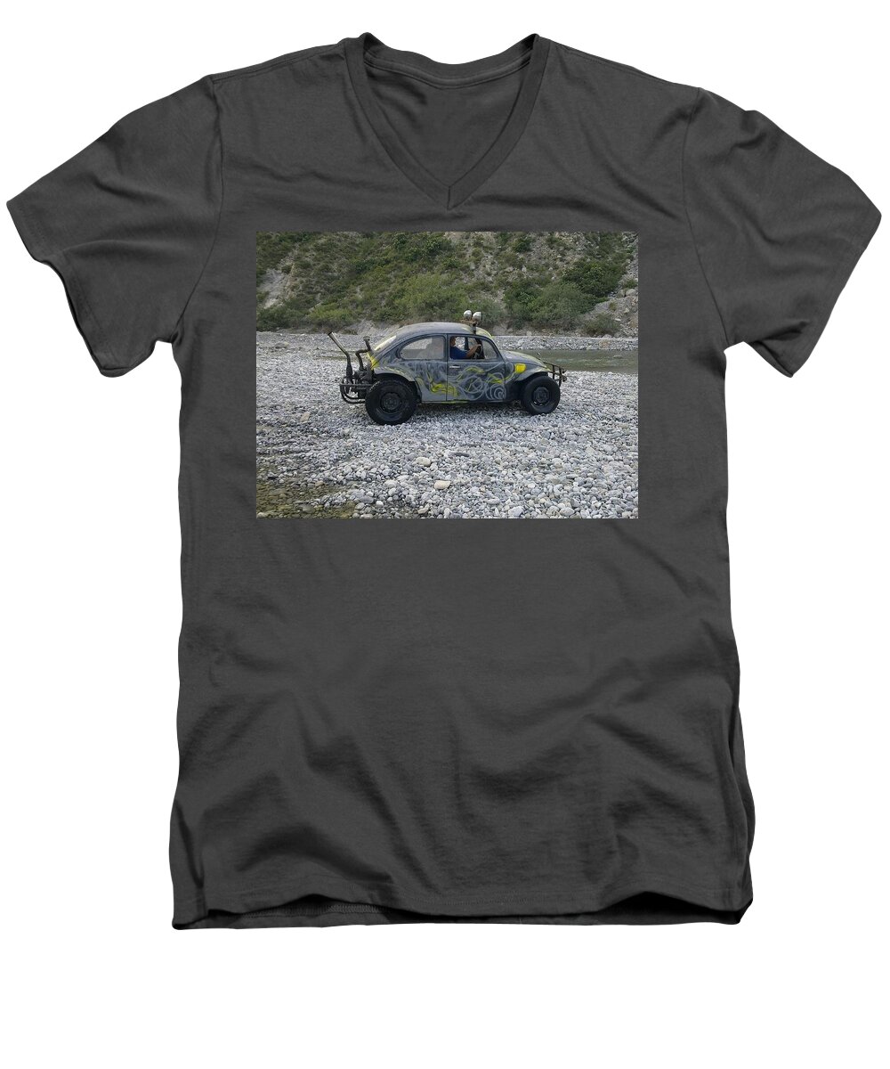 Volkswagen Men's V-Neck T-Shirt featuring the photograph Volkswagen by Jackie Russo