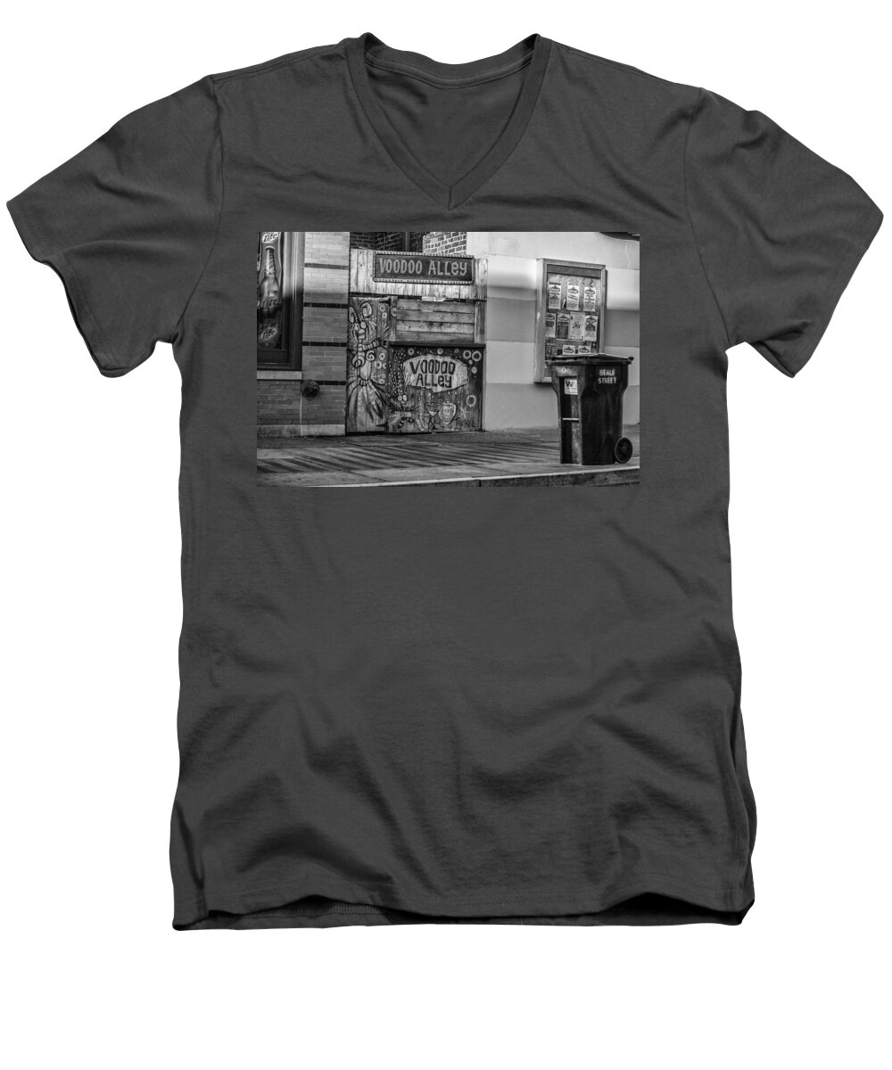 Www.cjschmit.com Men's V-Neck T-Shirt featuring the photograph VooDoo Alley by CJ Schmit