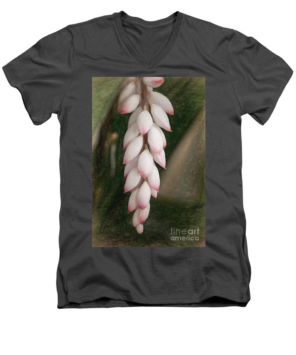 Nature Men's V-Neck T-Shirt featuring the photograph Waiting To Bloom by Sharon McConnell