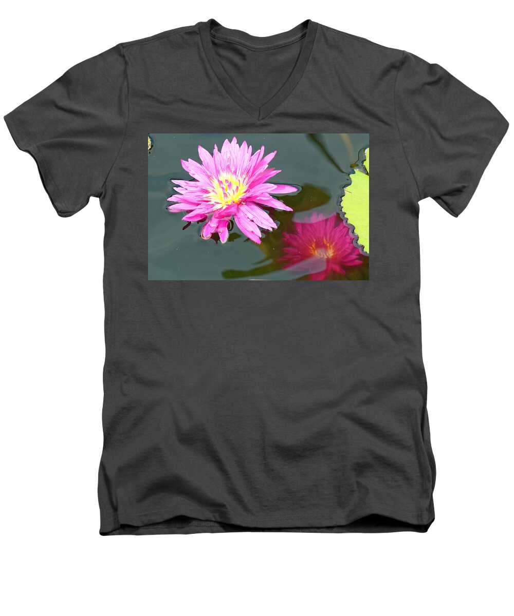 Water Lilies Men's V-Neck T-Shirt featuring the photograph Water lilies by Peter Ponzio