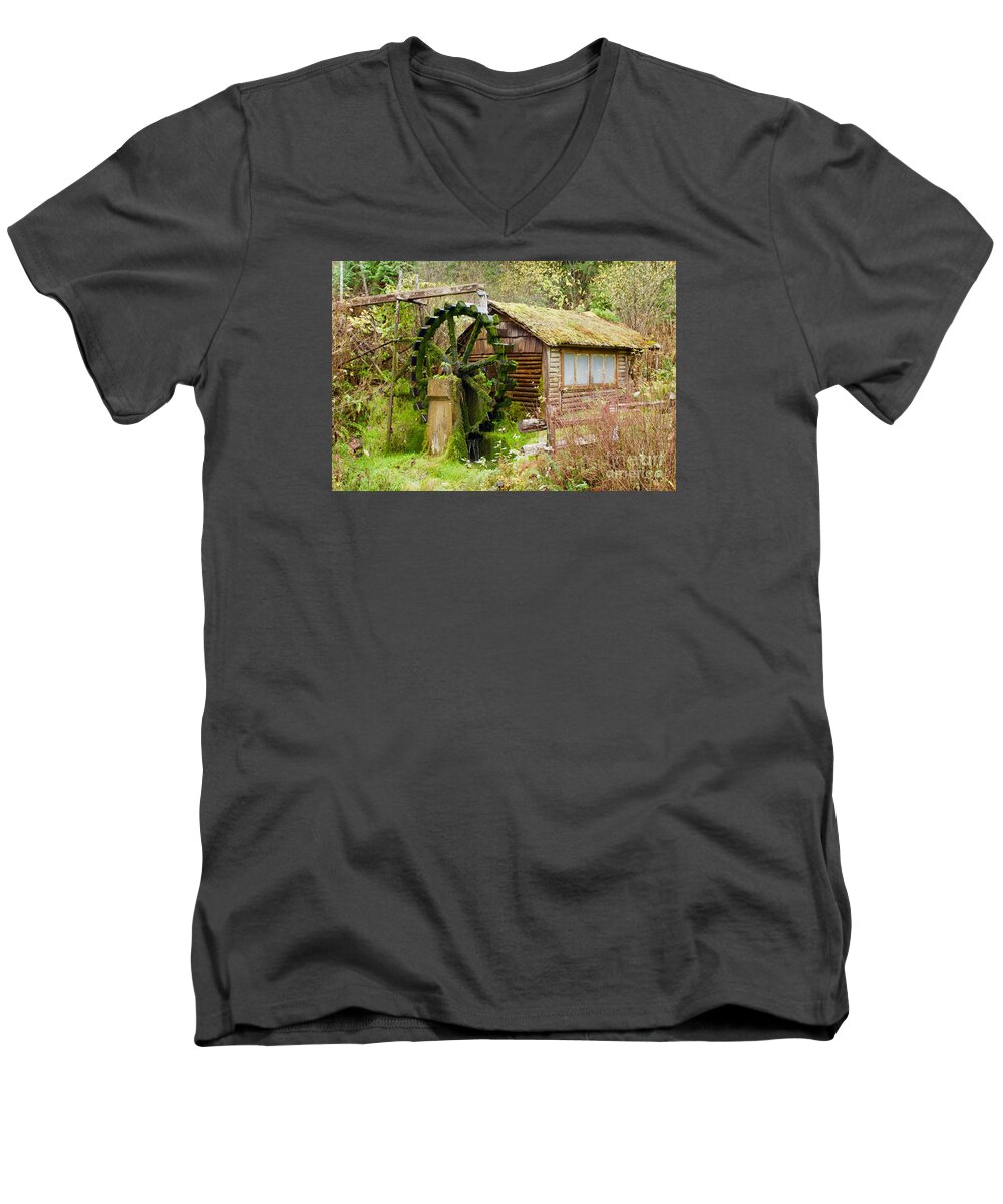 Photography Men's V-Neck T-Shirt featuring the photograph Water Wheel by Sean Griffin