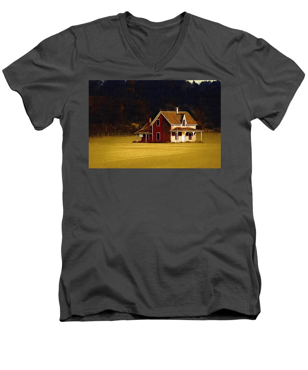 House Men's V-Neck T-Shirt featuring the photograph Wee House by Monte Arnold