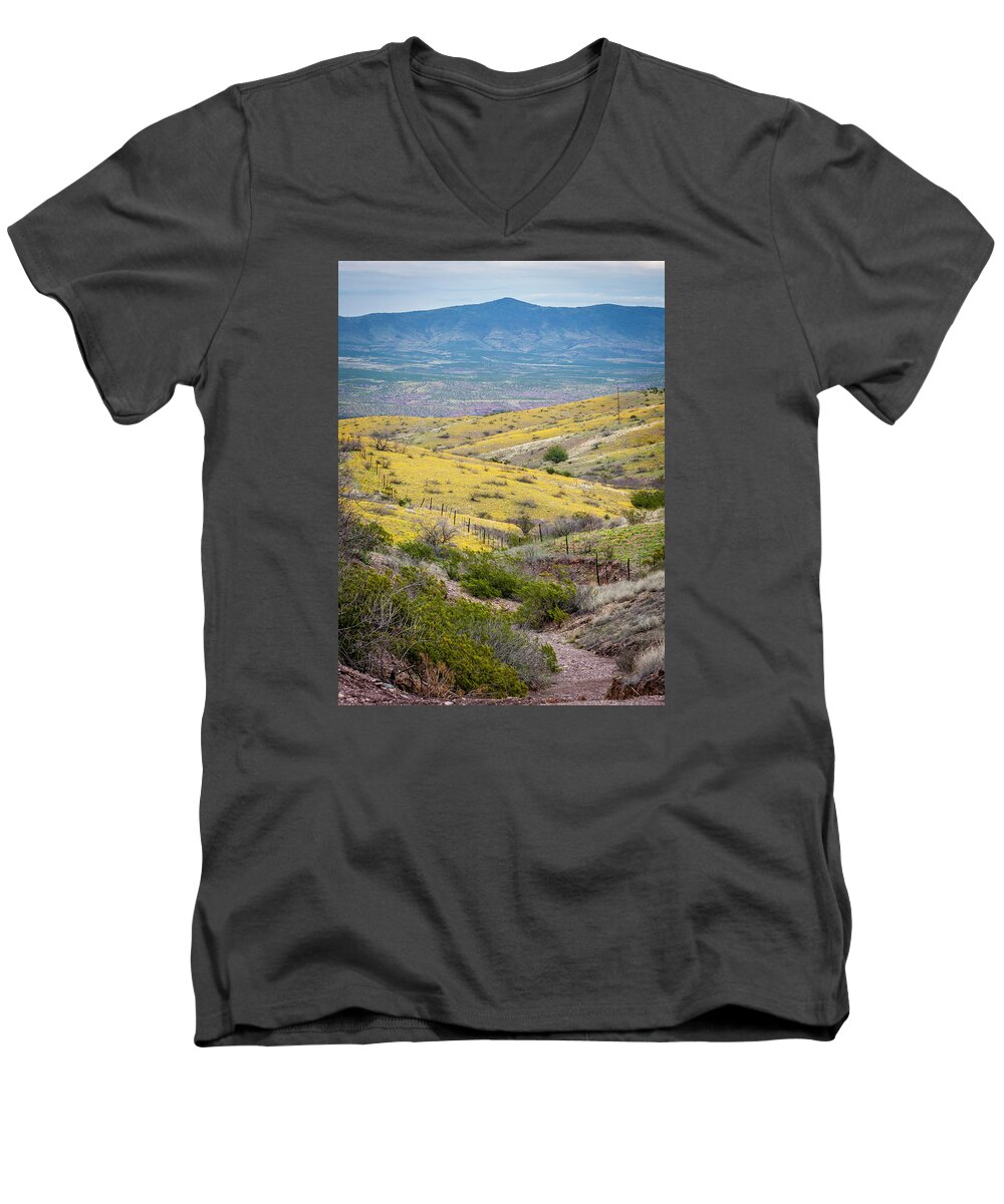 904-874-0876 Men's V-Neck T-Shirt featuring the photograph Wildflower Meadows by Karen Stephenson