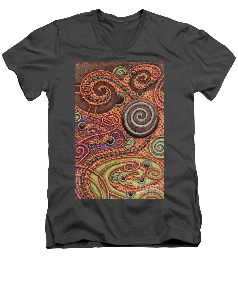 Whimsical Men's V-Neck T-Shirt featuring the photograph Abstract Spiral 5 by Amy E Fraser
