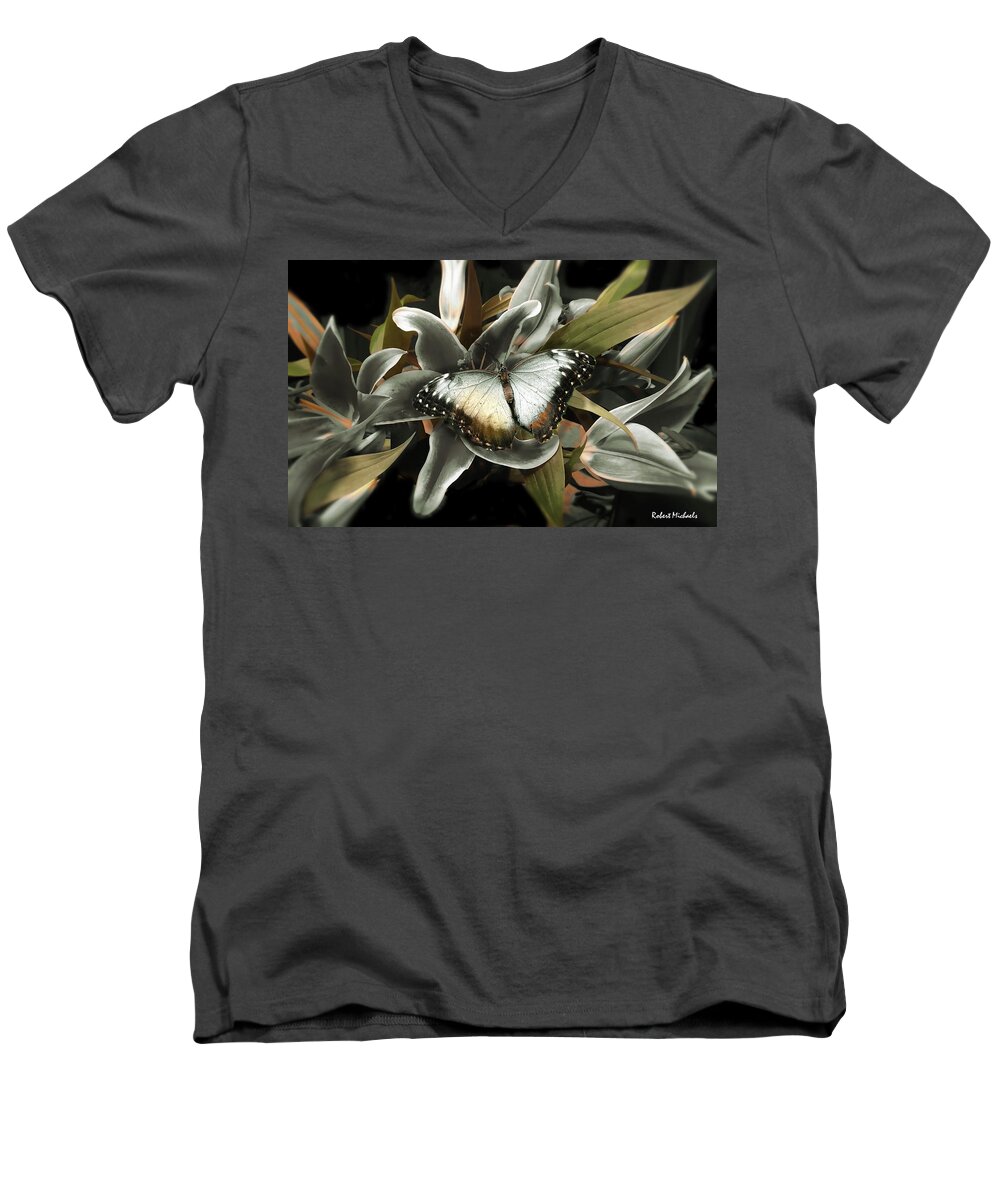  Men's V-Neck T-Shirt featuring the photograph Among The Lillies by Robert Michaels