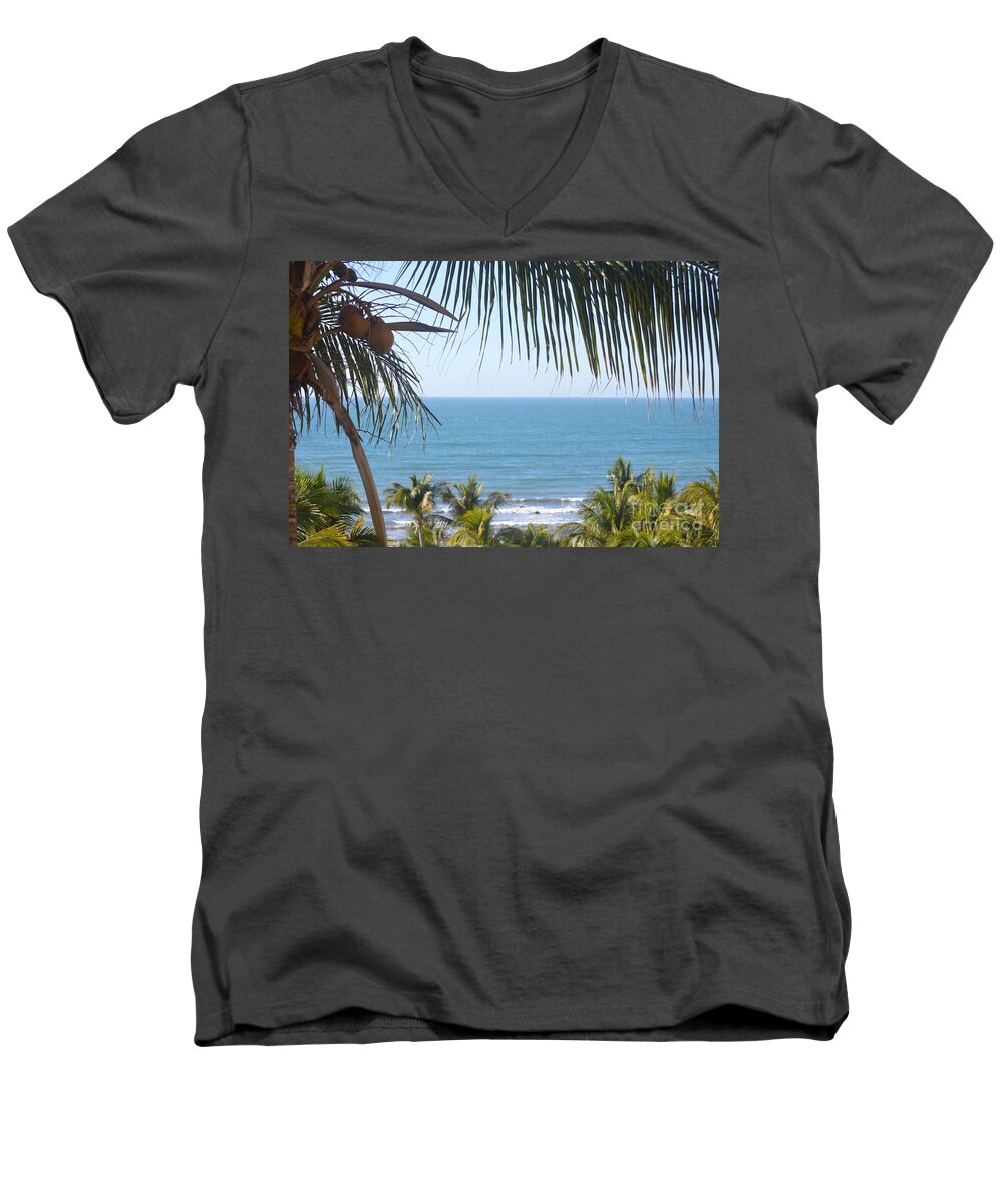 Aicy Men's V-Neck T-Shirt featuring the photograph Another Moment in Time in Emerald Bay by Aicy Karbstein