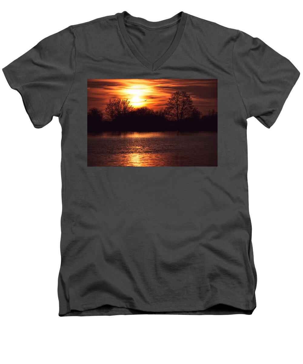 Nature Men's V-Neck T-Shirt featuring the photograph Back to the Sun by Jaroslav Buna