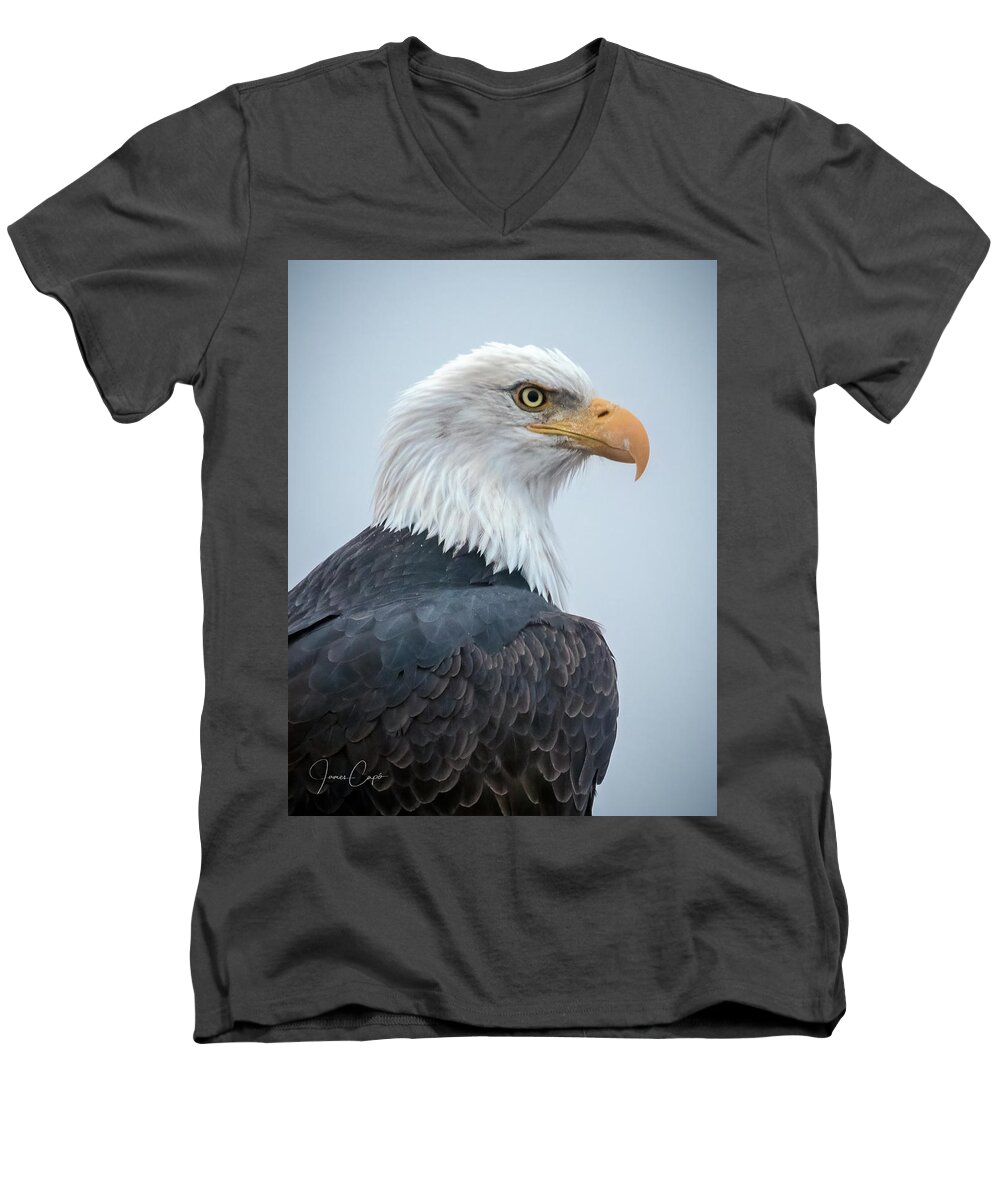 Alaska Men's V-Neck T-Shirt featuring the photograph Bald Eagle Profile by James Capo