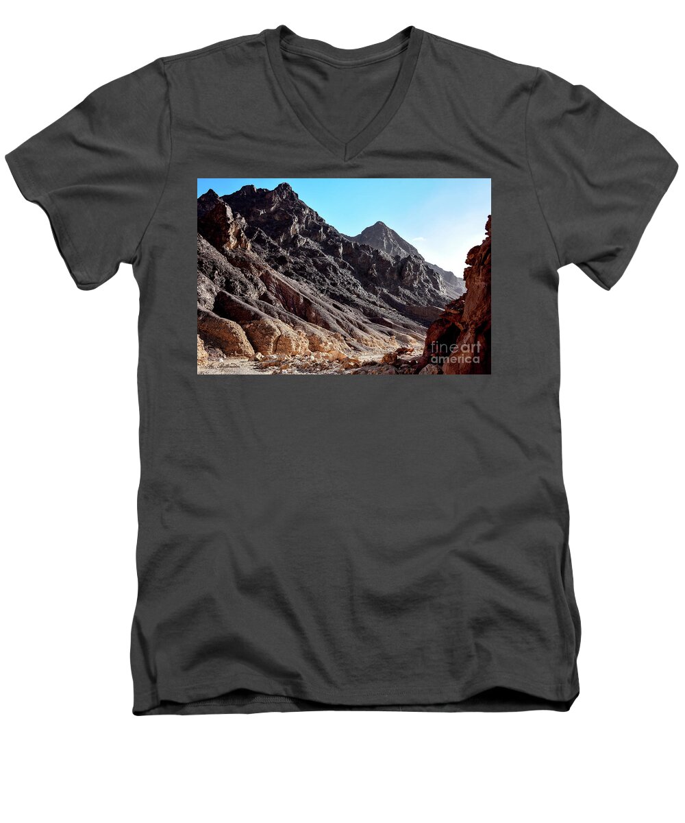 Black Men's V-Neck T-Shirt featuring the photograph Black is beautiful by Arik Baltinester