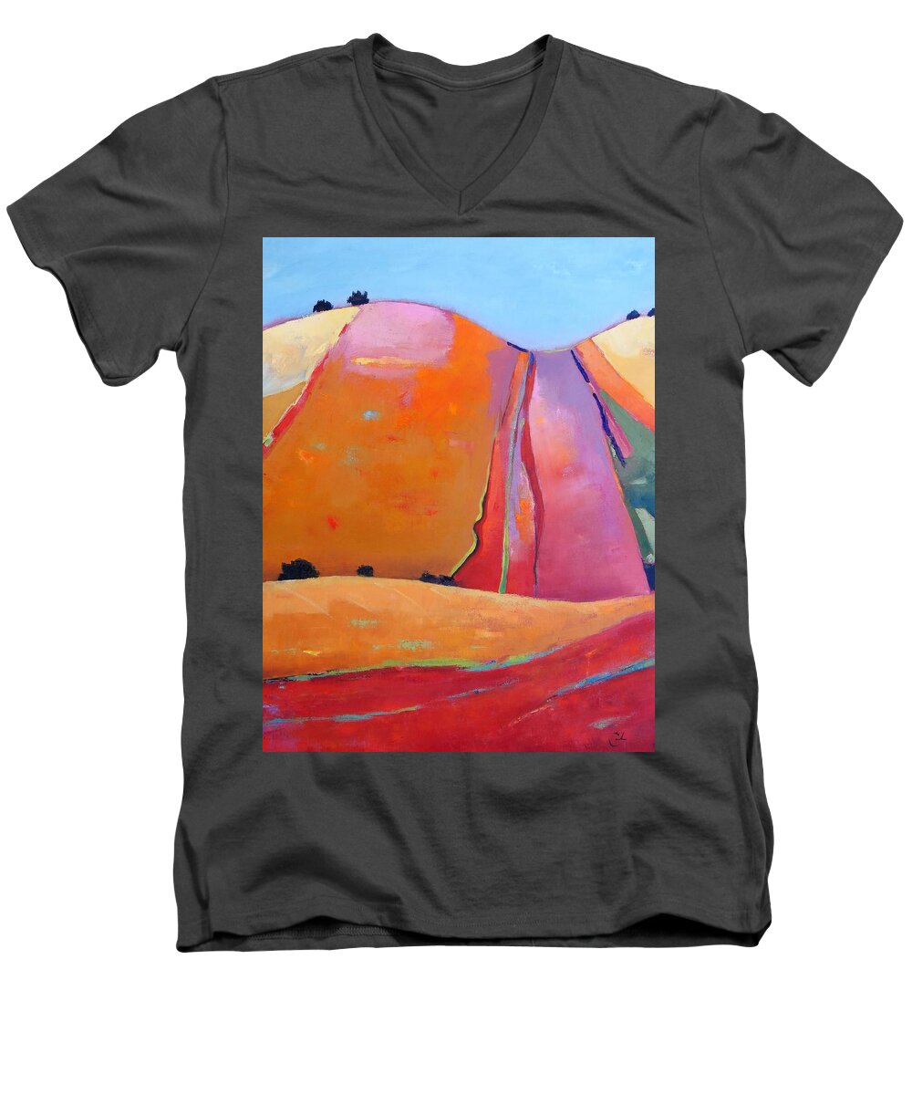Vivid Men's V-Neck T-Shirt featuring the painting Brilliant #3 by Gary Coleman