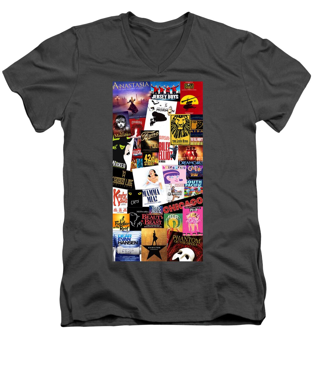 Broadway Men's V-Neck T-Shirt featuring the photograph Broadway 22 by Andrew Fare