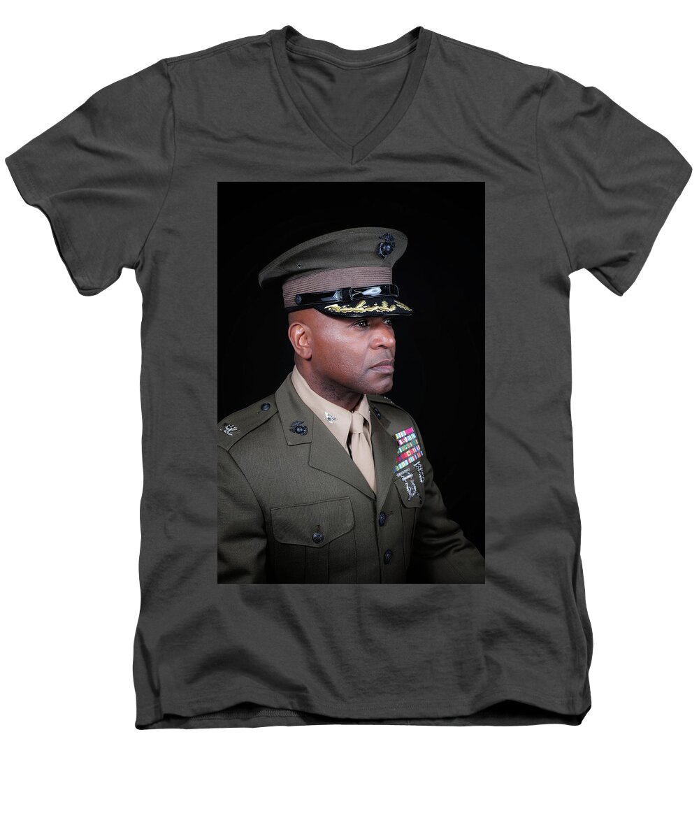  Men's V-Neck T-Shirt featuring the photograph Colonel Trimble 1 by Al Harden