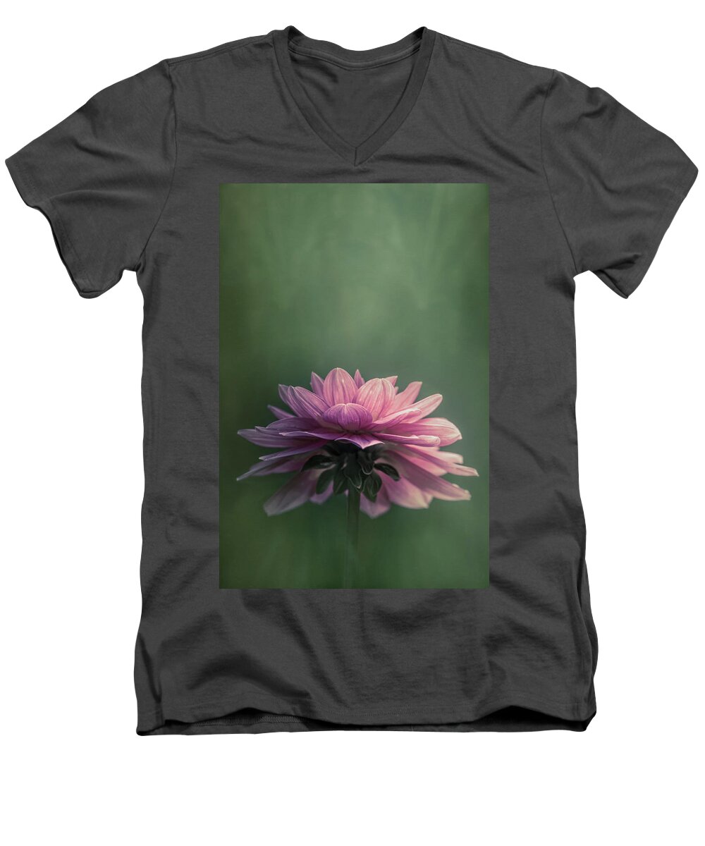 Dahlia Men's V-Neck T-Shirt featuring the photograph Dahlia by Allin Sorenson