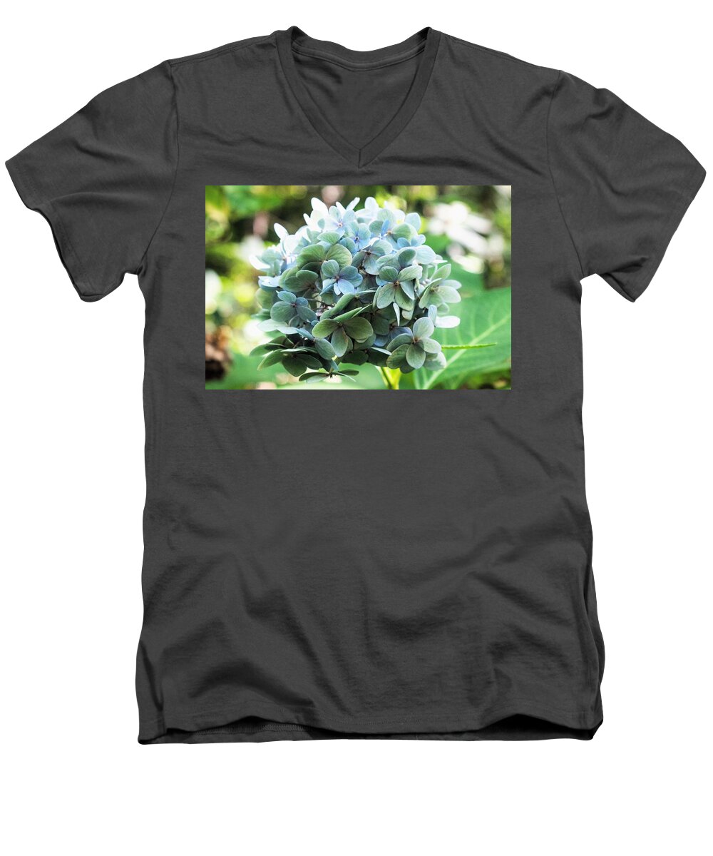 Green Hydrangea Men's V-Neck T-Shirt featuring the photograph Green Hydrangea by Mary Ann Artz