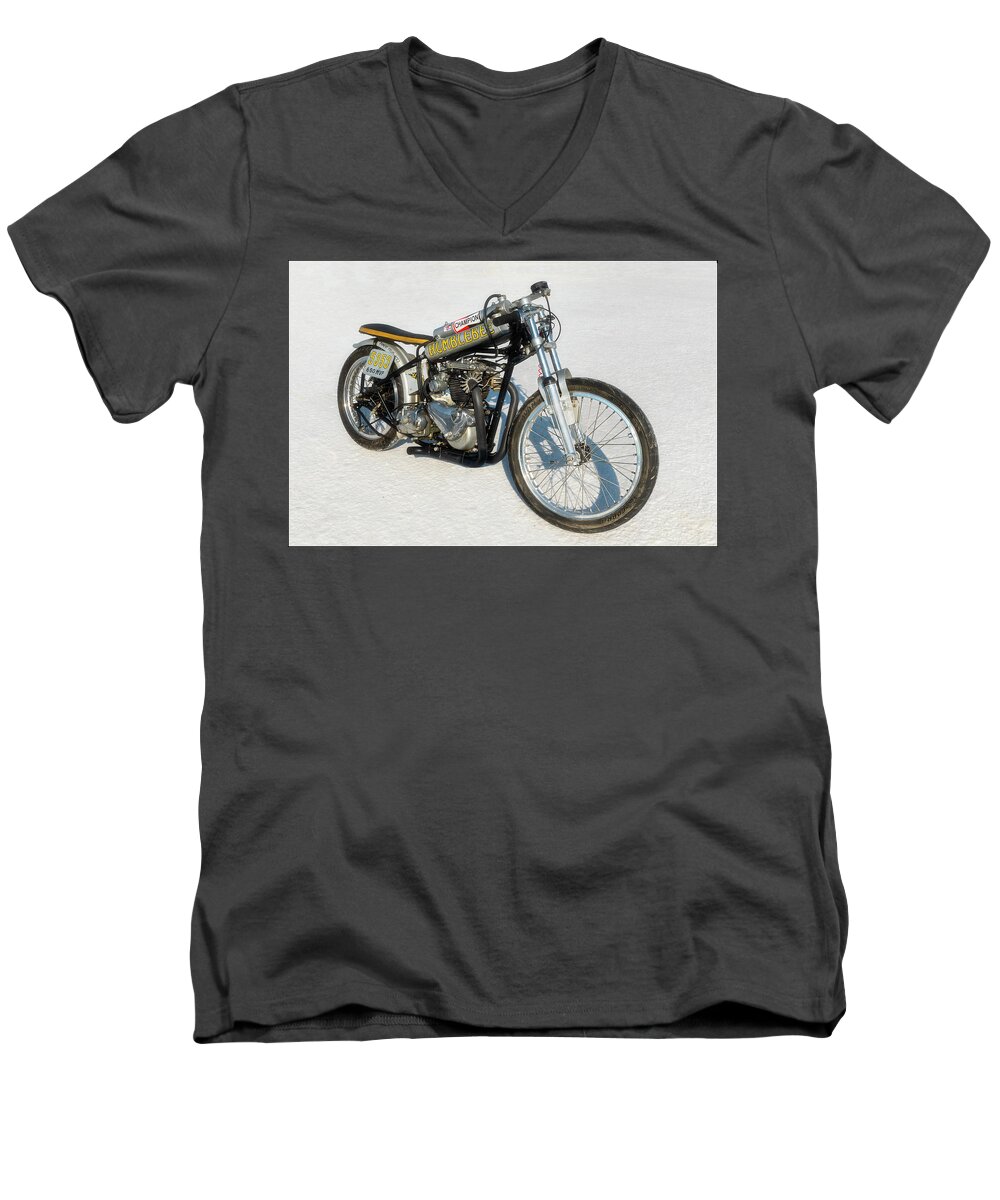 Humblebee Men's V-Neck T-Shirt featuring the photograph Humblebee by Andy Romanoff