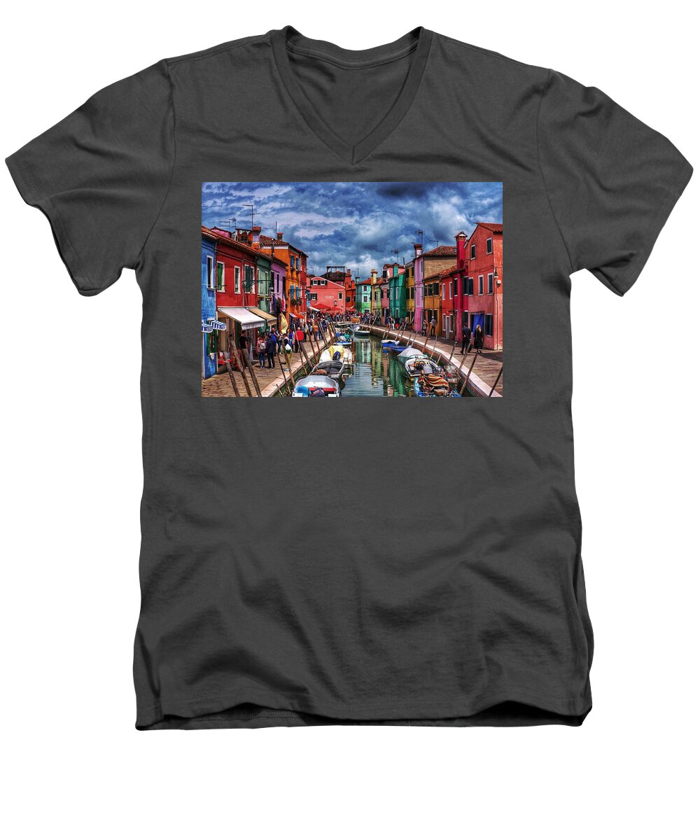  Men's V-Neck T-Shirt featuring the photograph Murano by Al Harden