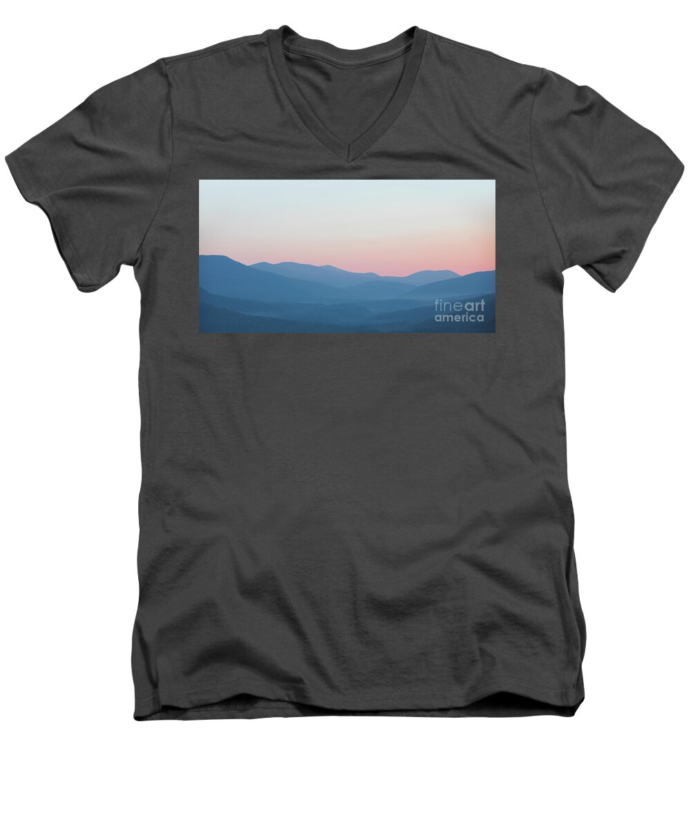 Mountains Men's V-Neck T-Shirt featuring the photograph Pastel Mountains by Diane Diederich
