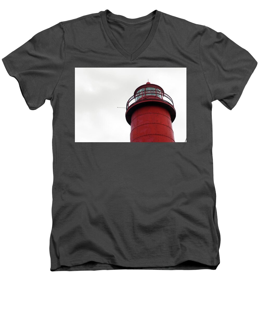 Minimal Men's V-Neck T-Shirt featuring the photograph Red by Michelle Wermuth