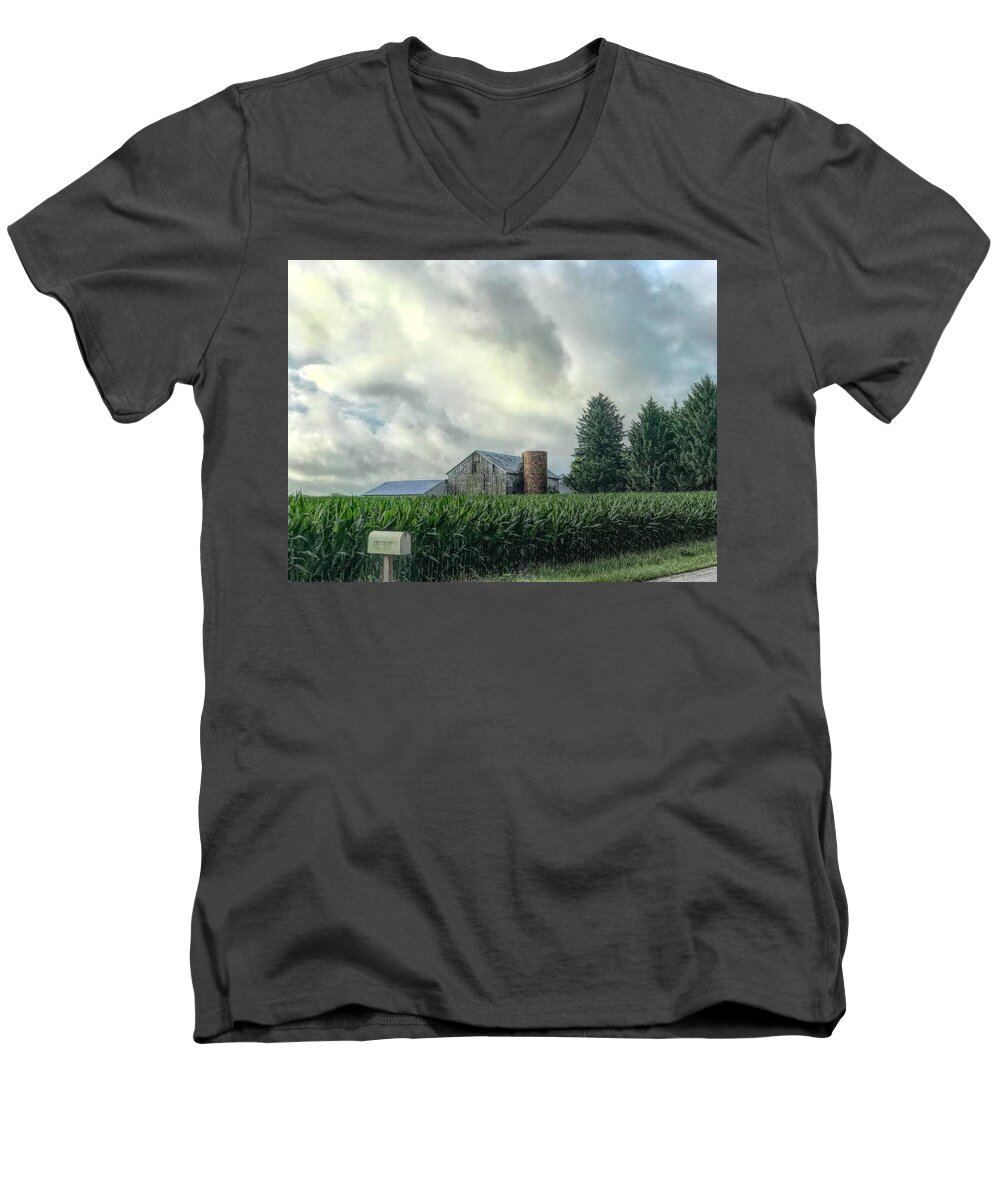  Men's V-Neck T-Shirt featuring the photograph Rural Route by Jack Wilson