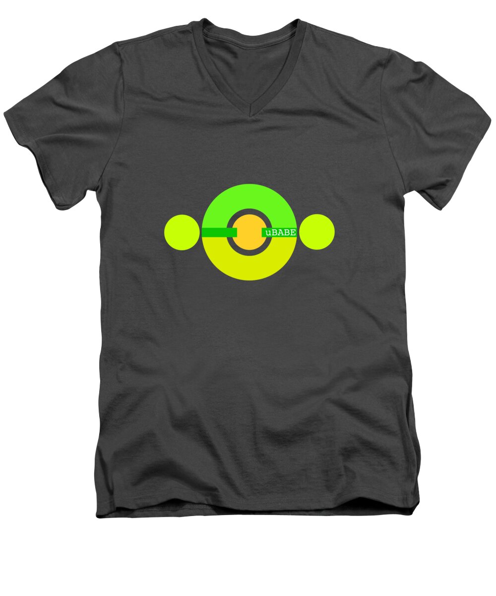 Cool Green Men's V-Neck T-Shirt featuring the digital art Spring Sunshine by Ubabe Style