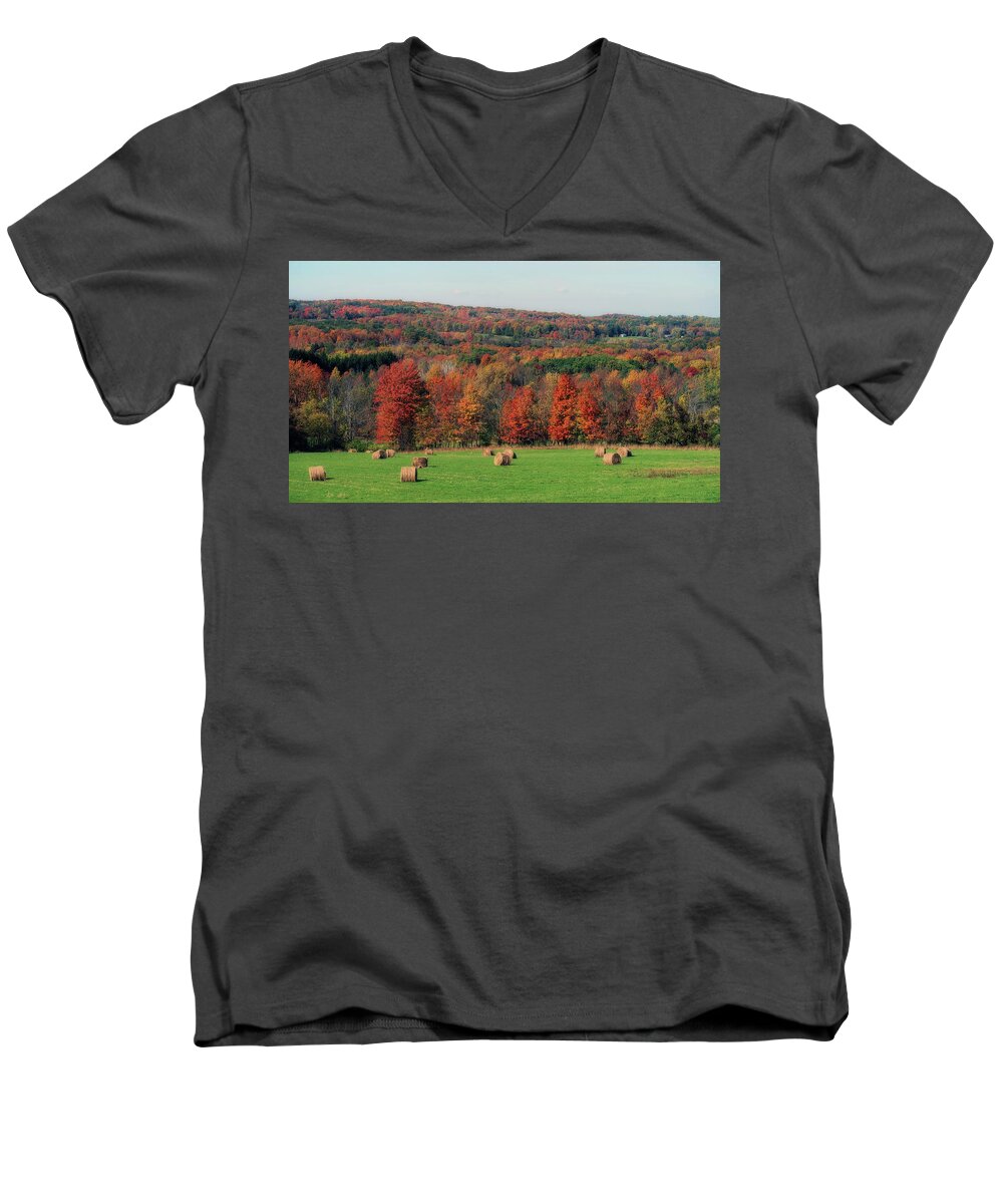 Scenic Men's V-Neck T-Shirt featuring the photograph The View by Tammy Espino