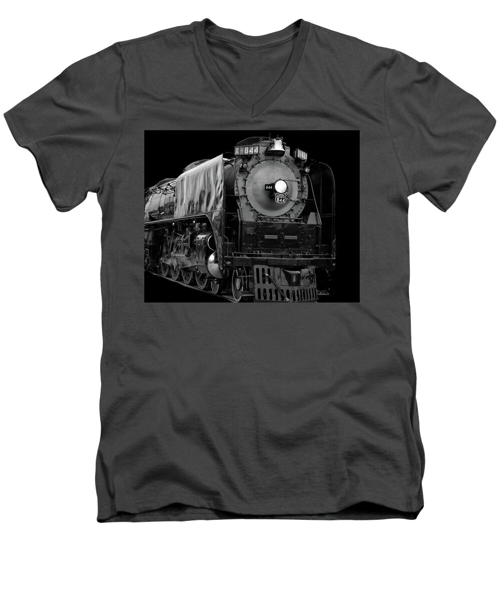 Train Men's V-Neck T-Shirt featuring the photograph Up844 by Jim Mathis