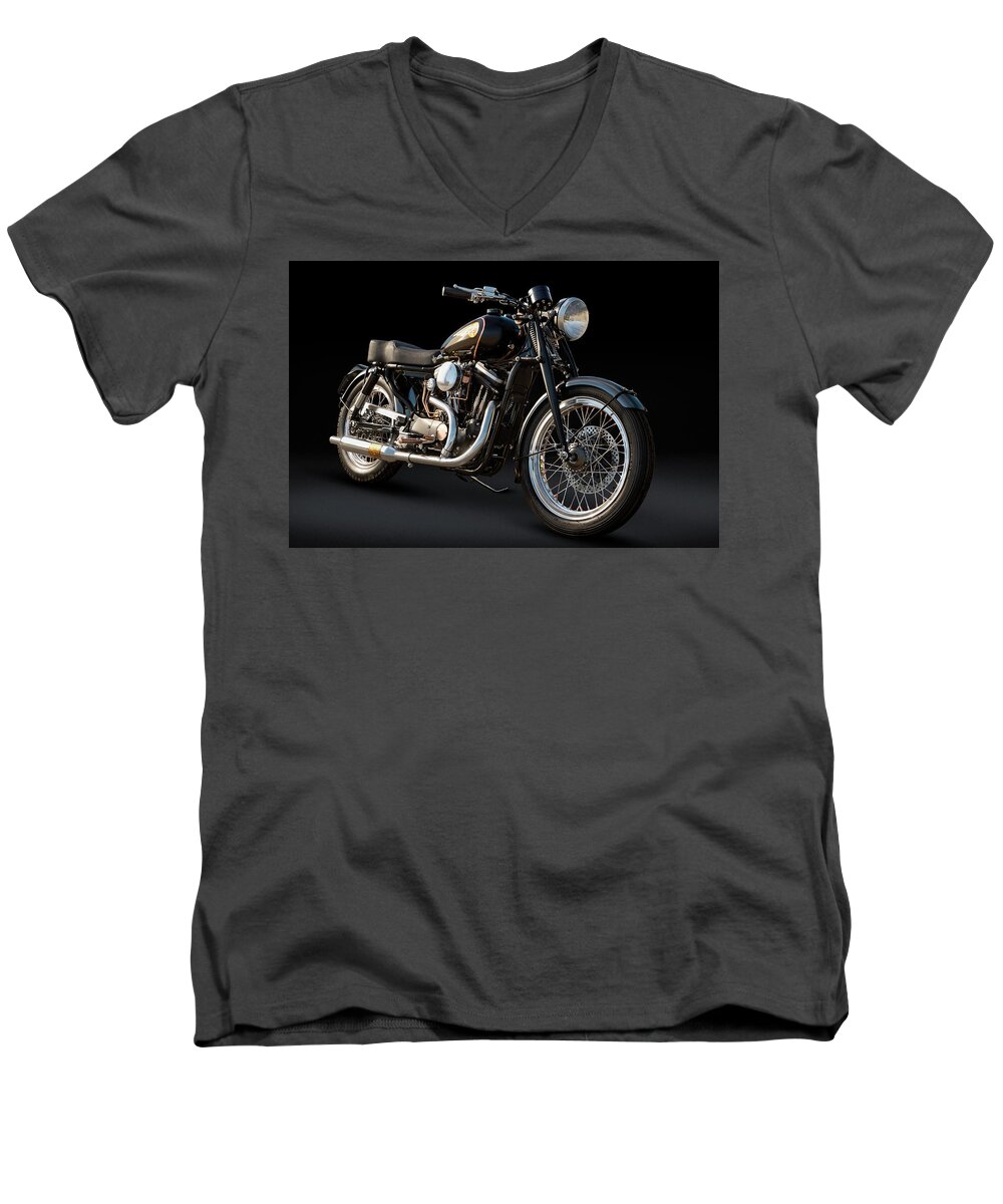 Vintage Men's V-Neck T-Shirt featuring the photograph Vinster by Andy Romanoff