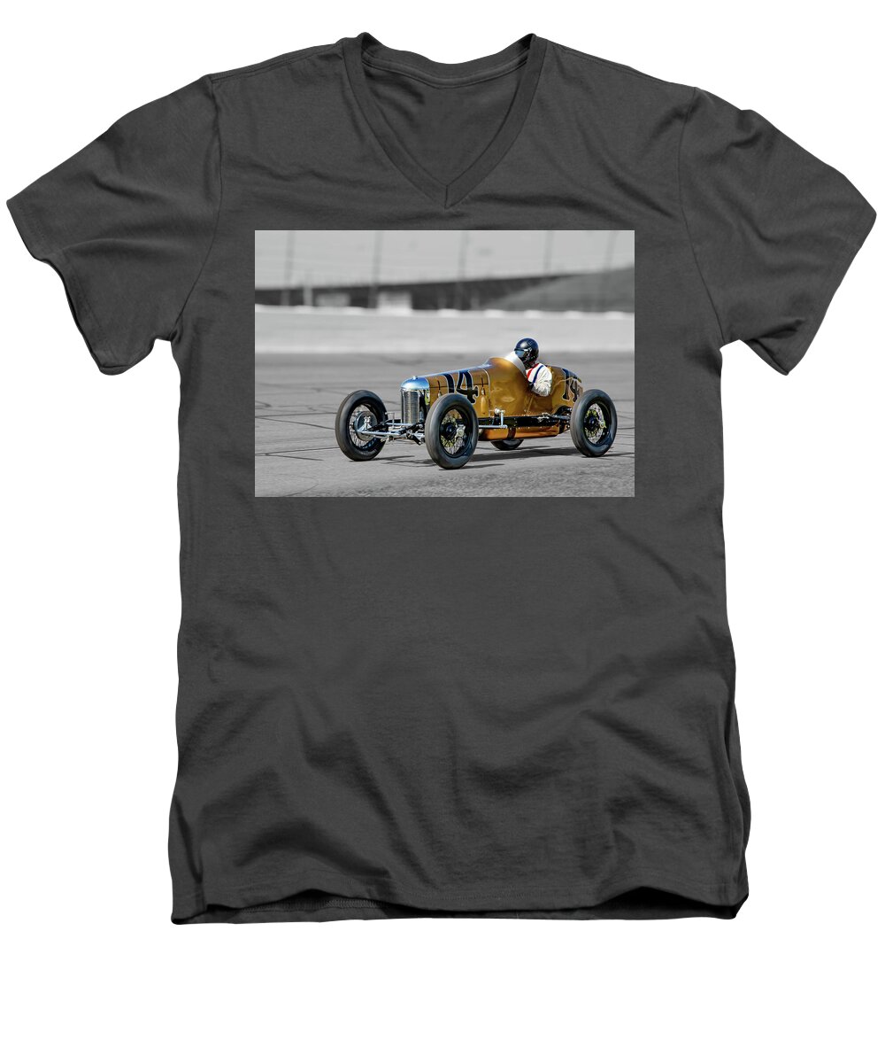  Men's V-Neck T-Shirt featuring the photograph 1928 Miller by Josh Williams