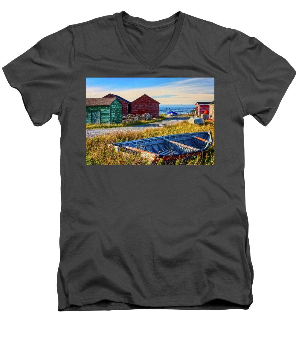 Gros Morne Men's V-Neck T-Shirt featuring the photograph Gros Morne National Park, Canada #2 by Tatiana Travelways