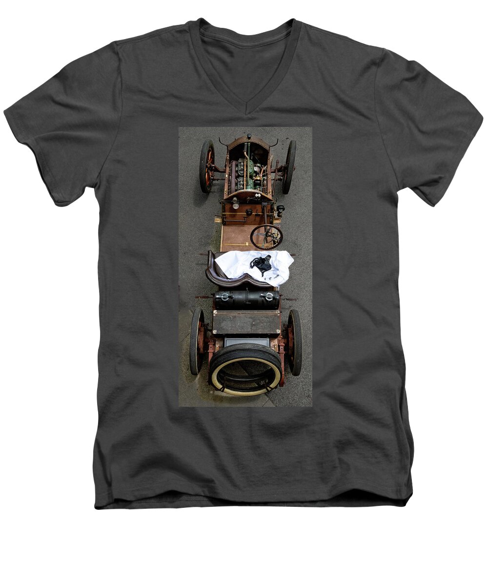  Men's V-Neck T-Shirt featuring the photograph Abbott- Detroit #1 by Josh Williams