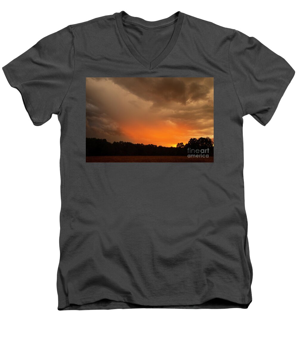 Summer Storm Men's V-Neck T-Shirt featuring the photograph After the Storm by Reva Dow