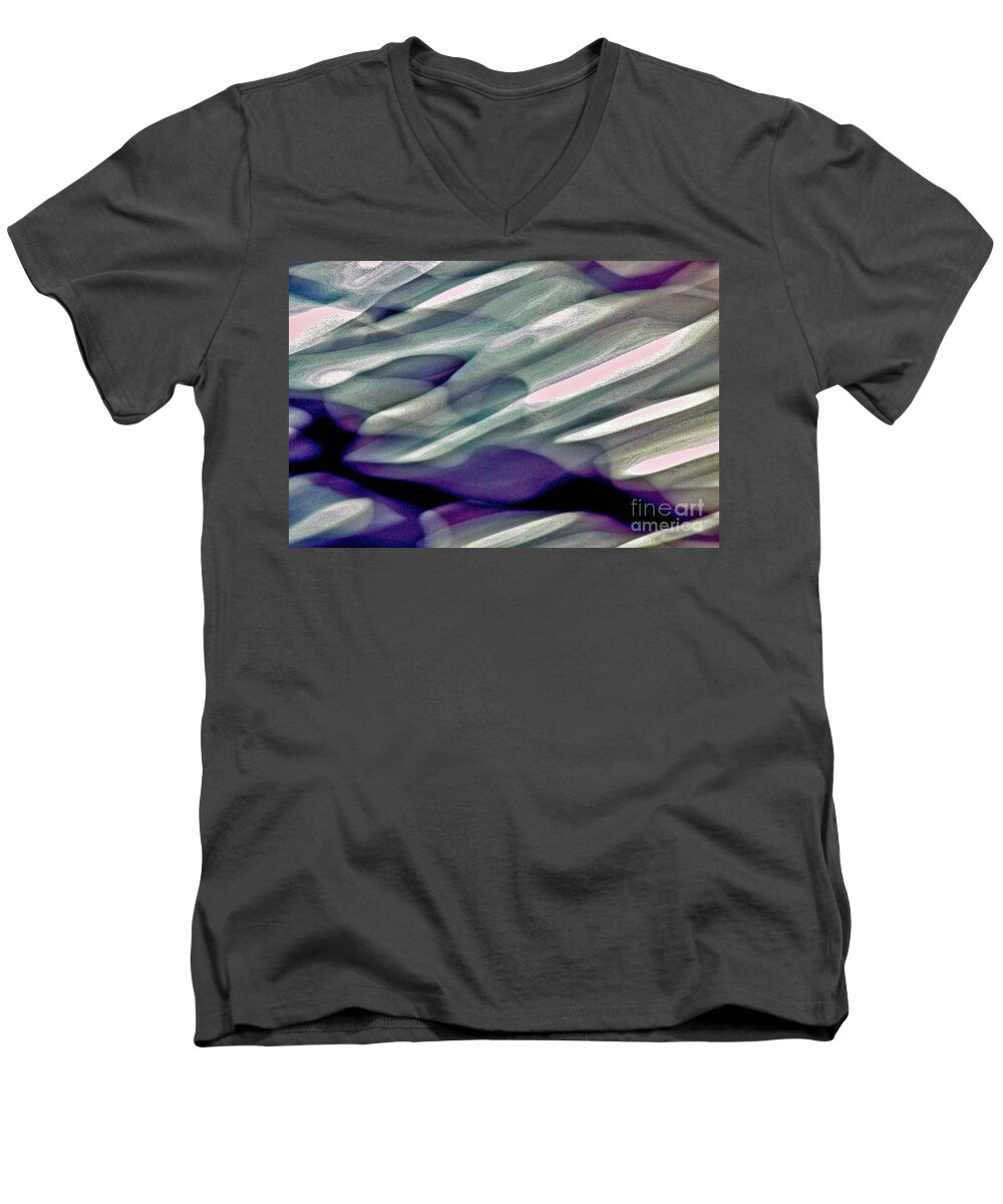 Abstract Men's V-Neck T-Shirt featuring the photograph Alaskan Water Abstract by Michael Cinnamond
