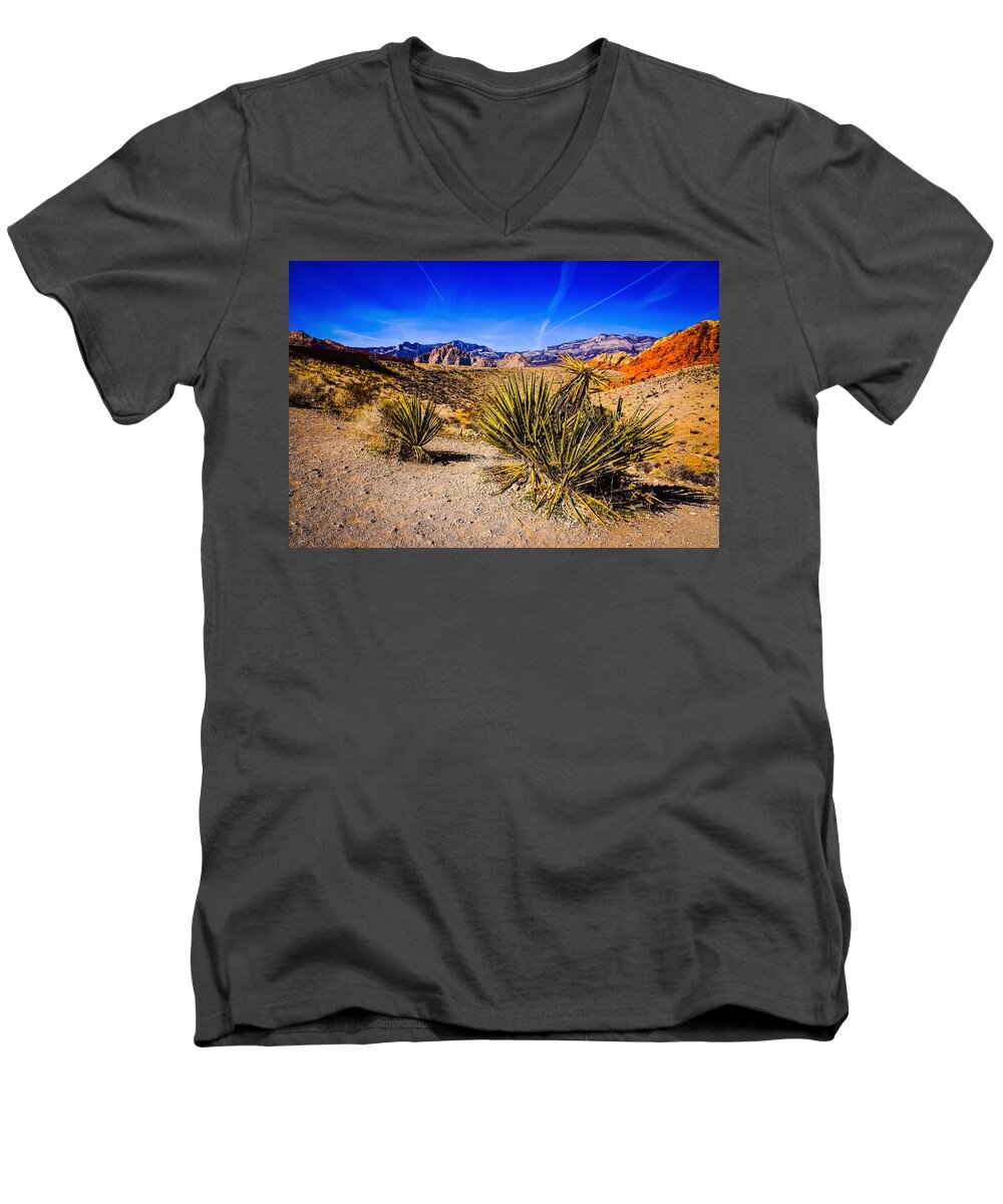  Men's V-Neck T-Shirt featuring the photograph Alien Scape 4 by Rodney Lee Williams