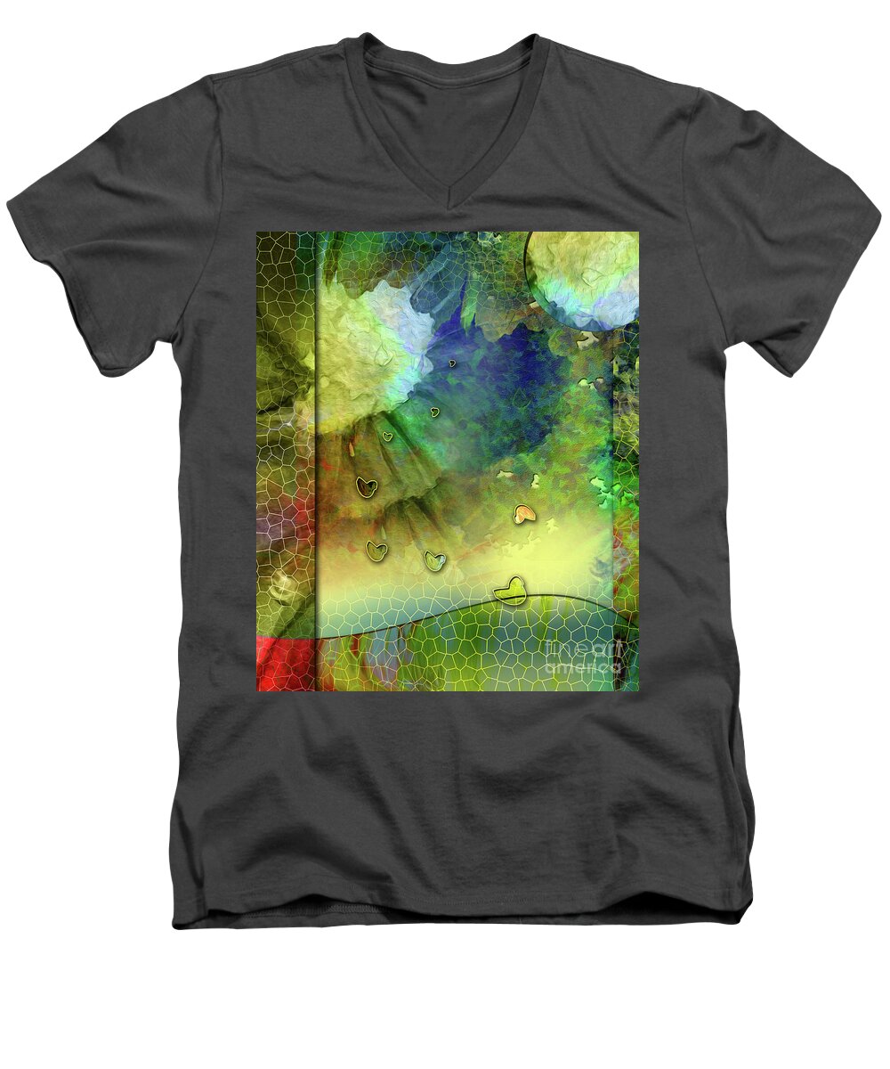 Seeds Men's V-Neck T-Shirt featuring the painting Angiospermae by Allison Ashton