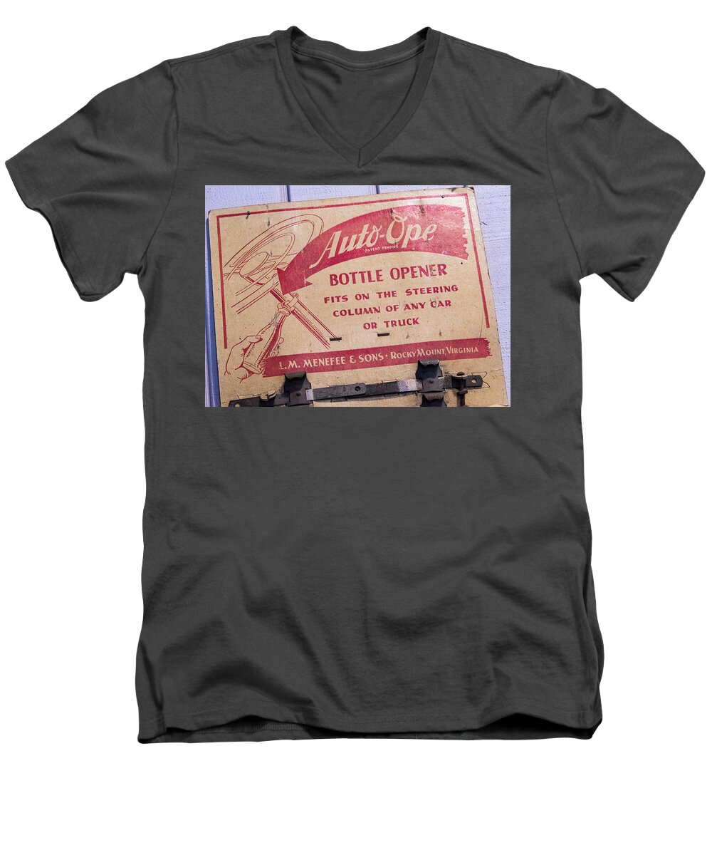 Transportation Men's V-Neck T-Shirt featuring the photograph Automotive Accessory by Stewart Helberg