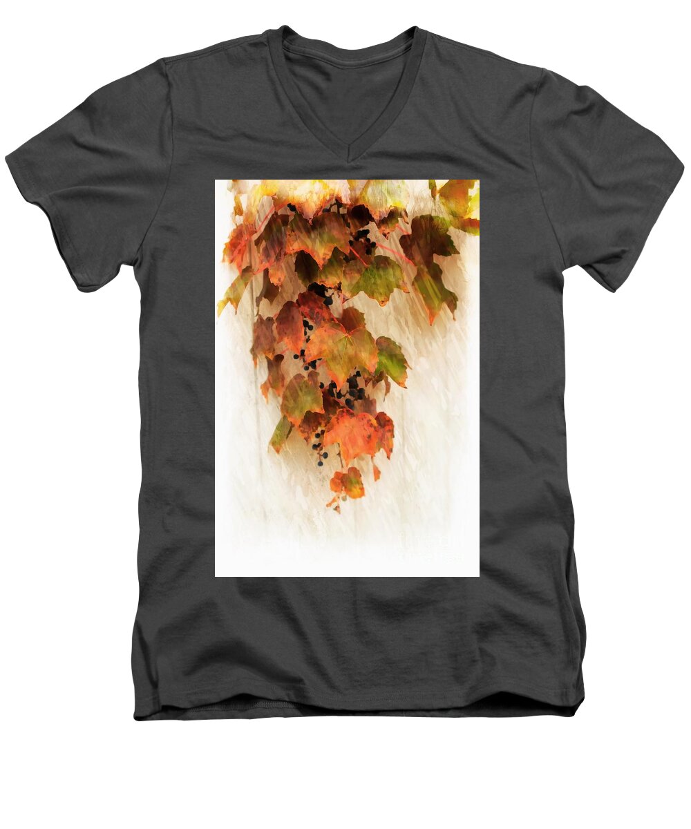  Leaves Men's V-Neck T-Shirt featuring the photograph Boston Ivy by Marcia Lee Jones