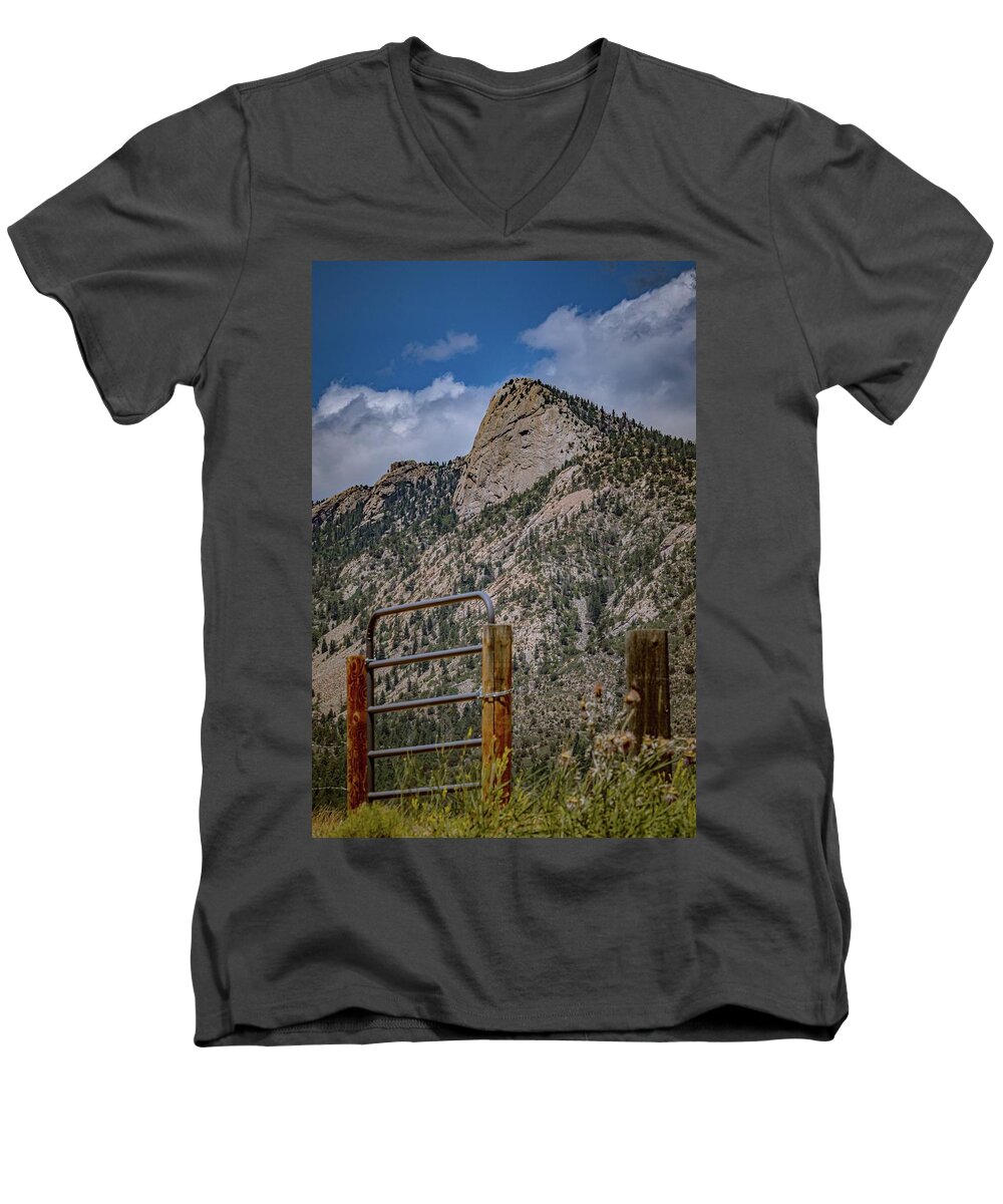 Tooth Of Time Men's V-Neck T-Shirt featuring the photograph Boy Scout Camp at Philmont by Linda Unger