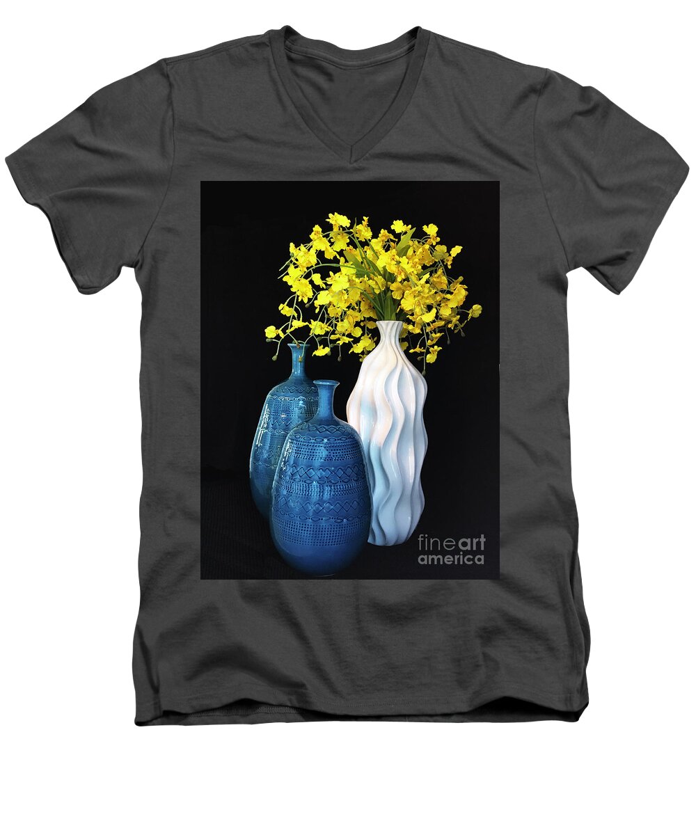 Still Life Men's V-Neck T-Shirt featuring the photograph Cadmium Cluster by Rick Locke - Out of the Corner of My Eye