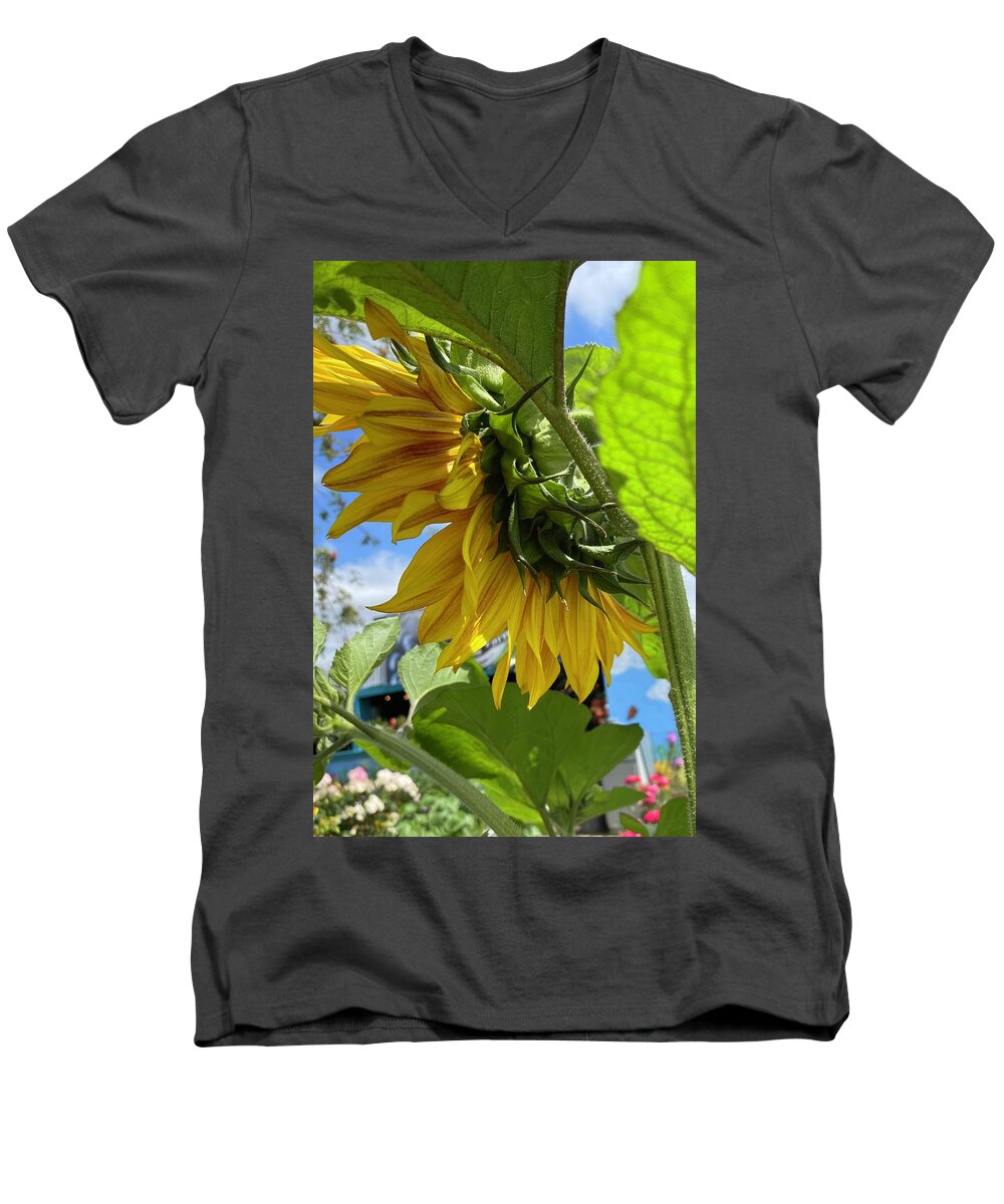 Sun Men's V-Neck T-Shirt featuring the photograph Different View by Arlene Carmel
