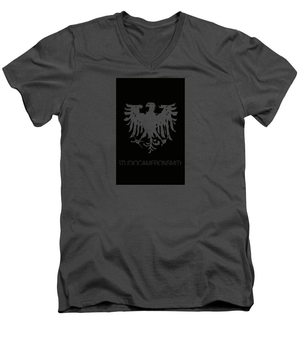 Logo Men's V-Neck T-Shirt featuring the digital art Eagle Logo, black by Cameron Smith
