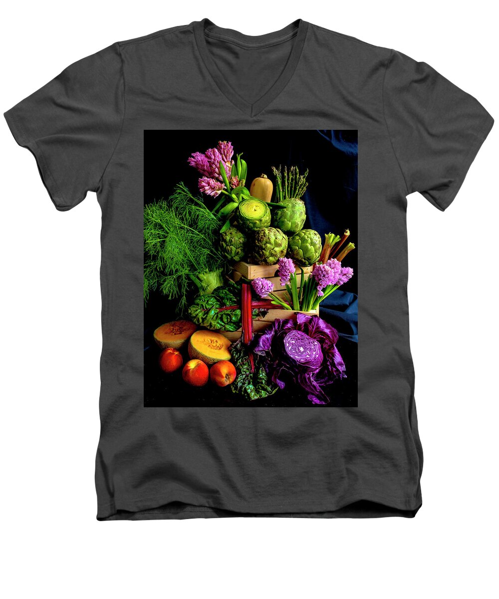 Eat Fresh And Organic Men's V-Neck T-Shirt featuring the photograph Eat Fresh and Organic by Sarah Phillips