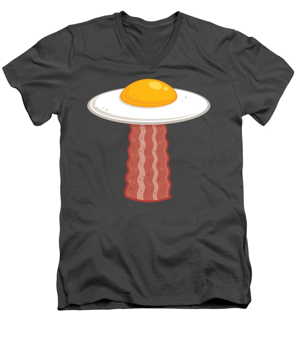 Egg Men's V-Neck T-Shirt featuring the digital art Eggstraterrestrial by John Schwegel