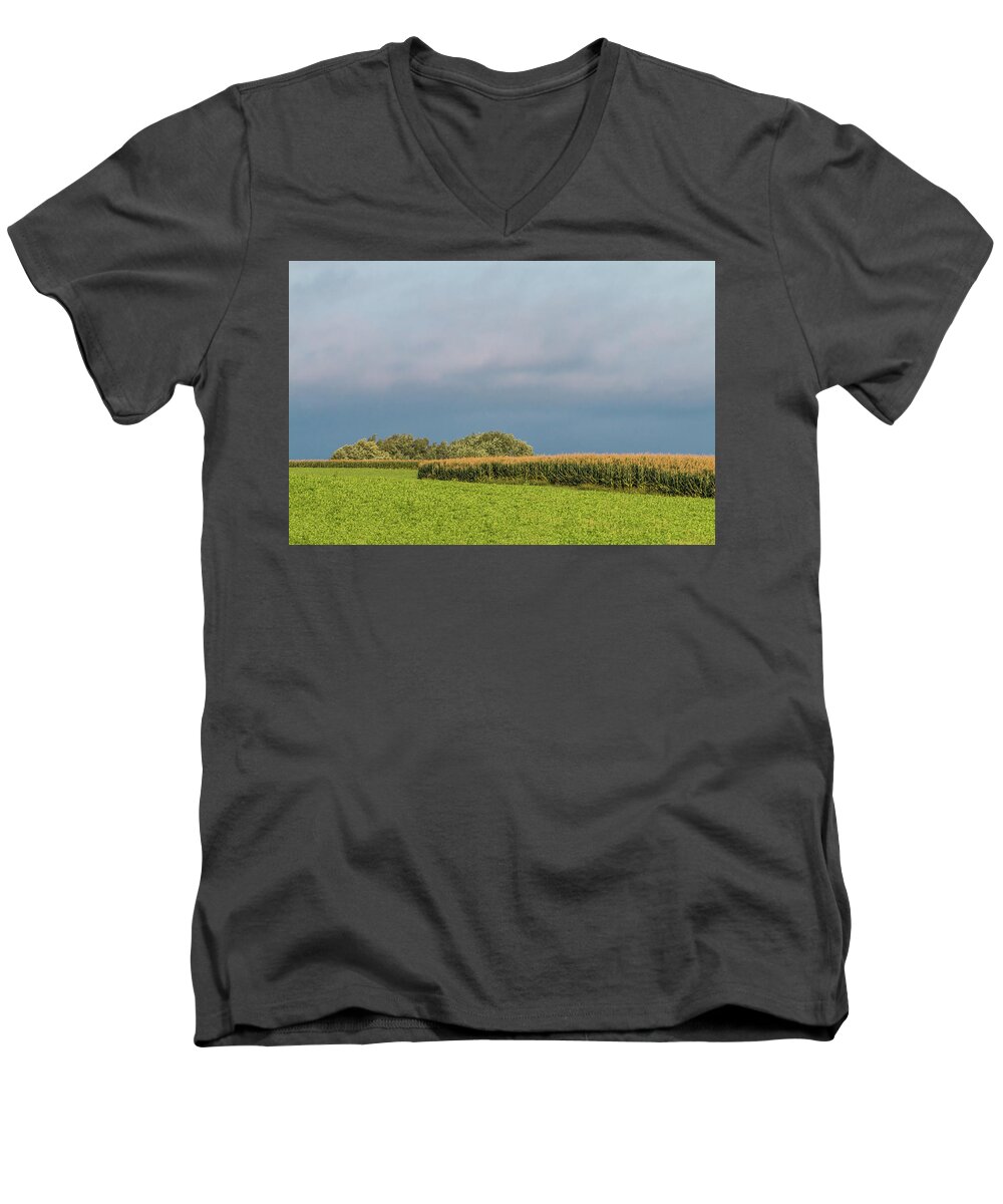 Corn Men's V-Neck T-Shirt featuring the photograph Farmer's Field by Patti Deters