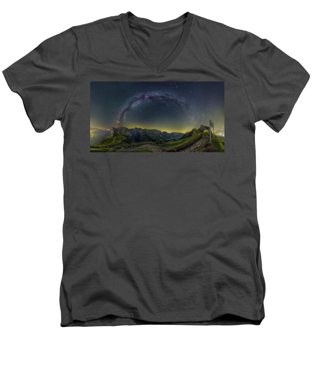Mountains Men's V-Neck T-Shirt featuring the photograph Feeling Home by Ralf Rohner