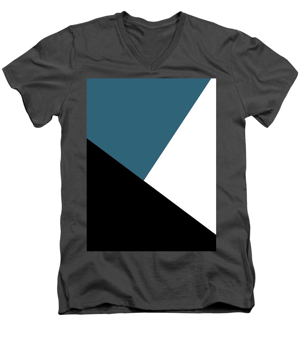 Geometry Men's V-Neck T-Shirt featuring the drawing Geometric Art 542 by Bill Owen