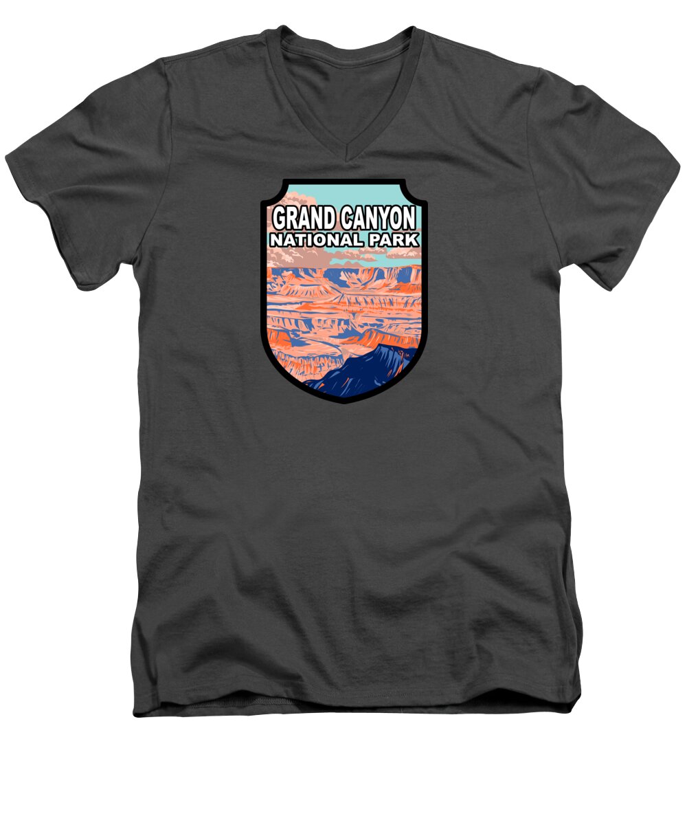 Grand Canyon Men's V-Neck T-Shirt featuring the photograph Grand Canyon National Park Arizona by Keith Webber Jr